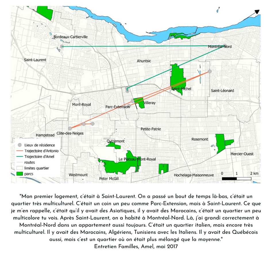 Deux trajectoires résidentielles entre quartiers d’immigration péricentraux similaires de Montréal